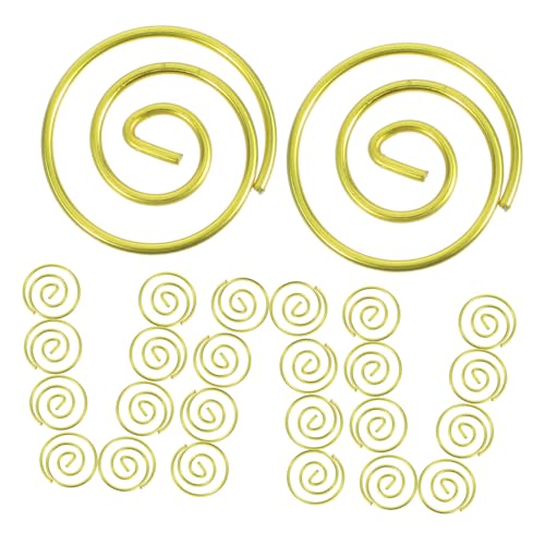 Angoily 100 Stück Kleine Runde Metall-büroklammern Spiral-design Langlebig Stabile Dokumentenklammern für Büro und Schule Vielseitige Organisationsclips von Angoily