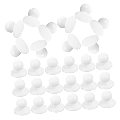 Angoily 100 Stück Koch-Uniform-Knöpfe Einsteller Snap -Taste -Kit Griffe handhaben verdrahtet Tür handmade knöpfe kleidungsknopf Kleiderknöpfe für Bekleidung Knöpfe für Koch Plastik Weiß von Angoily