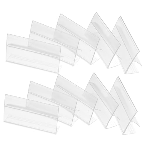 Angoily 100 Stück Kunststoff Etikettenhalter Klar PVC Regal Preisschildclip Für Einzelhandel Supermarkt Preisanzeige Robust Einfach Verstellbar Angoily 100 Stück Kunststoff Etikettenhalter Klar PVC Regal Preisschildclip Für Einzelhandel Supermarkt Preisanzeige Robust Einfach Verstellbar von Angoily