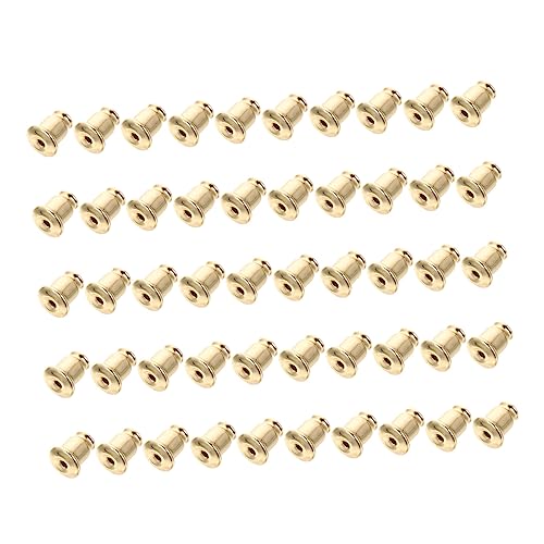 Angoily 100 Stück Kupfer Ohrstecker Verschlüsse Stabile DIY Ohrring Rückseiten Leichte Ohrstecker Stopper für Sicheren Halt Ohrschmuck Zubehör Langlebig und Komfortabel von Angoily