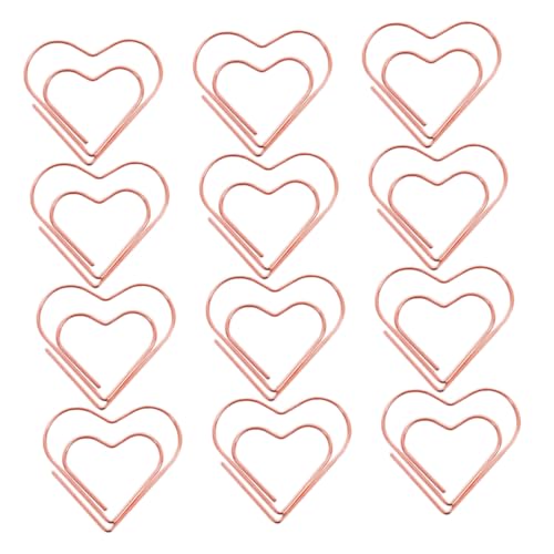 Angoily 100 Stück Liebe Büroklammer Lesezeichen Herz Herzclips Liebe Herzförmige Büroklammern Farbige Büroklammern Klein Kleine Für Papier Süße Bindeklammern Metall Rose Gold Angoily 100 Stück Liebe Büroklammer Lesezeichen Herz Herzclips Liebe Herzförmige Büroklammern Farbige Büroklammern Klein Kleine Für Papier Süße Bindeklammern Metall Rose Gold von Angoily