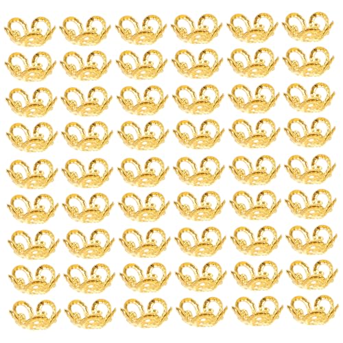 Angoily 100 Stück Metall Perlenkappen für Schmuckherstellung Goldene Spacer Bead Caps aus Eisen DIY Armband Anhänger Zubehör für Halsketten und Ohrringe Langlebige Schmuckperlen Angoily 100 Stück Metall Perlenkappen für Schmuckherstellung Goldene Spacer Bead Caps aus Eisen DIY Armband Anhänger Zubehör für Halsketten und Ohrringe Langlebige Schmuckperlen von Angoily