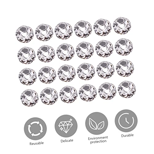 Angoily 100 Stück Metallperlen Hotfix-Strasssteine große Strasssteine Kristalle plattierte Messinganhänger Schmuckzubehör DIY -Material Silber Angoily 100 Stück Metallperlen Hotfix-Strasssteine große Strasssteine Kristalle plattierte Messinganhänger Schmuckzubehör DIY -Material Silber von Angoily