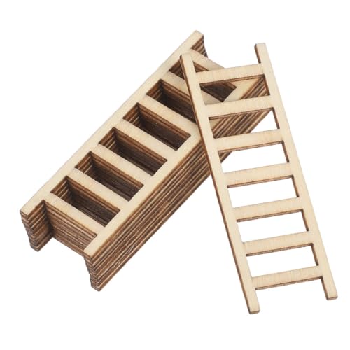 Angoily 100 Stück Mini Holzleiter Detailreiche Miniatur Holztreppe Puppenhaus Zubehör für DIY Basteln Kreative Dekoration Micro Landschaft Realistisches Mini Möbel Ornament Angoily 100 Stück Mini Holzleiter Detailreiche Miniatur Holztreppe Puppenhaus Zubehör für DIY Basteln Kreative Dekoration Micro Landschaft Realistisches Mini Möbel Ornament von Angoily