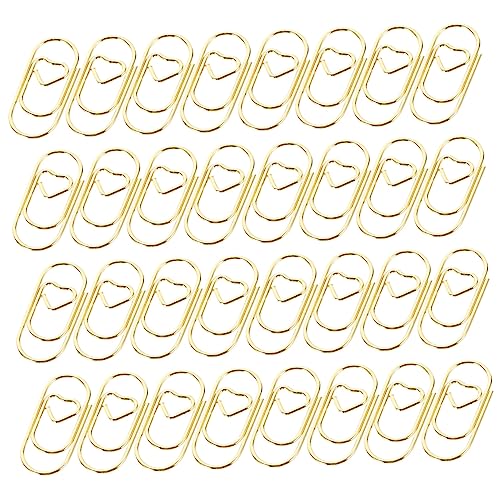 Angoily 100 Stück Mini-Liebesbriefordner dokumentieren Büroklammern bunt Clips für Papier kleine Strickklammern büromaterial office supplies exquisite Clips Strickclips süß Metall Golden Angoily 100 Stück Mini-Liebesbriefordner dokumentieren Büroklammern bunt Clips für Papier kleine Strickklammern büromaterial office supplies exquisite Clips Strickclips süß Metall Golden von Angoily