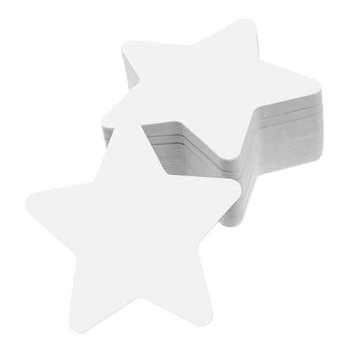 Angoily 100 Stück Mini Stern Papier Ausschneidungen für Klassenzimmer Dekorationen Weiße Sternform Bastelbedarf für DIY Projekte und Bulletin Boards von Angoily