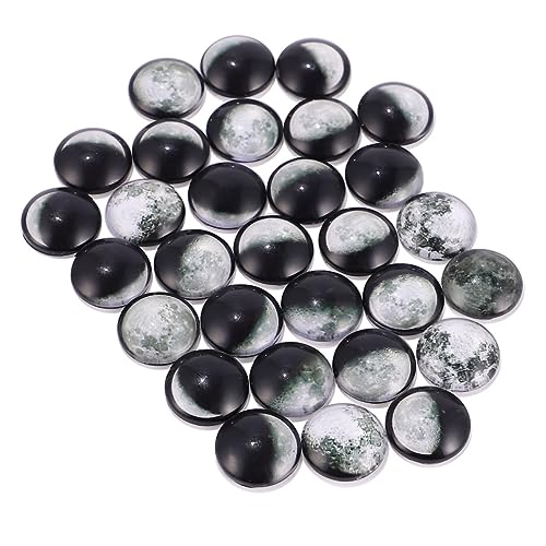 Angoily 100 Stück Mondfad Form zur Schmuckherstellung Ornamente Mondkette Mond Phase Cabochons mit flachem Rücken Cabochons für die Schmuckherstellung Cabochon-Perlen Kabachon Glas Schwarz Angoily 100 Stück Mondfad Form zur Schmuckherstellung Ornamente Mondkette Mond Phase Cabochons mit flachem Rücken Cabochons für die Schmuckherstellung Cabochon-Perlen Kabachon Glas Schwarz von Angoily