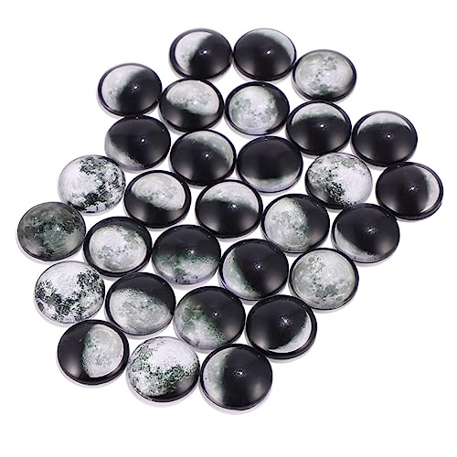 Angoily 100 Stück Mondfad Mond Charms Schmuckherstellung Perlen für Schmuckhersteller Cabochon-Perlen Mond-Cabochons Cabochons für die Schmuckherstellung Mond Edelstein Glas Schwarz Angoily 100 Stück Mondfad Mond Charms Schmuckherstellung Perlen für Schmuckhersteller Cabochon-Perlen Mond-Cabochons Cabochons für die Schmuckherstellung Mond Edelstein Glas Schwarz von Angoily