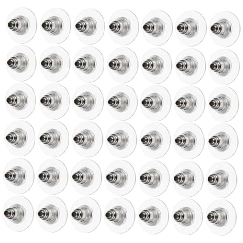 Angoily 100 Stück Ohrringstopper für Ohrstecker Einfache Ohrstecker Verschlüsse aus Sicherer und Langlebige DIY Schmuck Zubehör für Sicheren Halt von Angoily