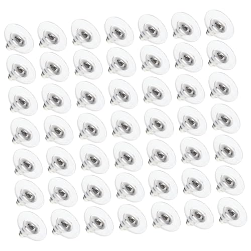 Angoily 100 Stück Ohrstecker Verschlüsse aus Leichtem Legierungs und Kunststoffmaterial Sichere Ohrringstopper für DIY Schmuckherstellung Kompatibel mit Allen Ohrsteckerarten für Anfänger von Angoily