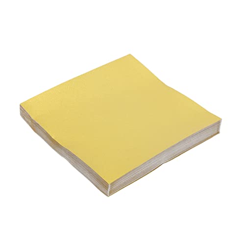 Angoily 100 Stück Origami-DIY schmucklos Origami-Bastelpapier falten mehrfarbig Kind Bausatz kreativpapier handgeschöpftes papier kraft paper glitzerndes Origami-Papier Origami-Kits Golden von Angoily