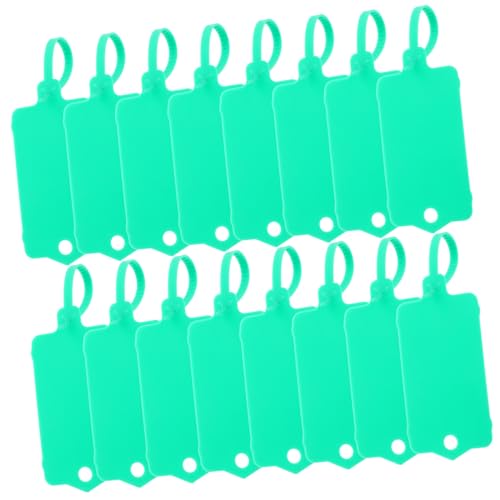 Angoily 100 Stück Plastikschild Das Etikett Reißverschluss-etiketten Plastiketiketten Etiketten Für Kabel Etikettenetiketten Aus Kunststoff Schlüsselketten -tags Leere Tags Pp Green von Angoily