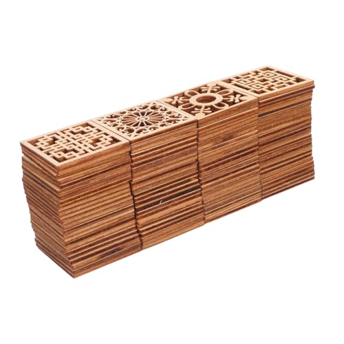 Angoily 100 Stück Quadratische Holz Ausschnitte Unlackierte Hohle Holzstücke Geschnitzte Onlay Applikationen für DIY Kunstprojekte Möbelverzierung Tür Eckdekoration Angoily 100 Stück Quadratische Holz Ausschnitte Unlackierte Hohle Holzstücke Geschnitzte Onlay Applikationen für DIY Kunstprojekte Möbelverzierung Tür Eckdekoration von Angoily