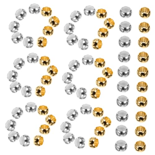 Angoily 100 Stück Quetschperlen Perlen für DIY Schmuckherstellung Silber Gold Langlebig Glatt für Armbänder Basteln Kleine Perlen Zubehör für Kreative Handarbeiten Angoily 100 Stück Quetschperlen Perlen für DIY Schmuckherstellung Silber Gold Langlebig Glatt für Armbänder Basteln Kleine Perlen Zubehör für Kreative Handarbeiten von Angoily