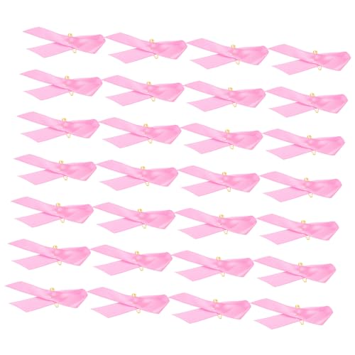 Angoily 100 Stück Rosa Brustkrebs bewusstseinsbroschen Tragbare Abnehmbare Schleifenpins zur Unterstützung und Prävention Leicht an Kleidung Taschen und Accessoires zu Befestigen von Angoily