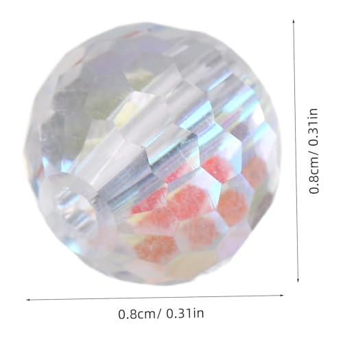 Angoily 100 Stück Runde Abstandsperlen Aus Glas Mit Großem Loch Schmuckherstellungsset Aus Glas Glasperlen Glasperlen Runde Baumelnde Perlen Halskettenperlen Zur von Angoily