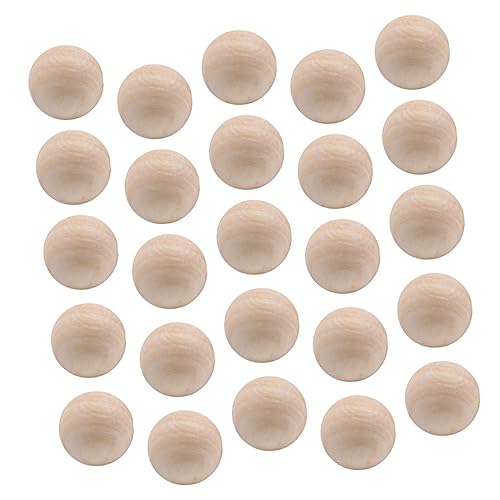 Angoily 100 Stück Runde Holzperlen Lotus Holz für Diy Bastelprojekte Unlackierte Natürliche Holzkugeln für Schmuckherstellung Holzfarbe von Angoily