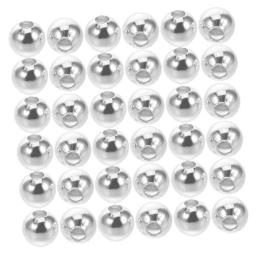 Angoily 100 Stück Runde Metallperlen Silber Glatt Nahtlos mit Schmuck Spacer Perlen für DIY Armband Halskette Basteln Schmuckherstellung Angoily 100 Stück Runde Metallperlen Silber Glatt Nahtlos mit Schmuck Spacer Perlen für DIY Armband Halskette Basteln Schmuckherstellung von Angoily