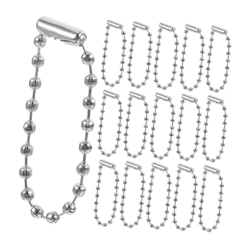 Angoily 100 Stück Schlüsselanhänger Mit Kugelkette Schlüsselanhänger Mit Kugelperlen Hundetagkette Arbeitsanhänger Mit Perlenkette Diy Schlüsselanhänger Zubehör Silber Eisen Angoily 100 Stück Schlüsselanhänger Mit Kugelkette Schlüsselanhänger Mit Kugelperlen Hundetagkette Arbeitsanhänger Mit Perlenkette Diy Schlüsselanhänger Zubehör Silber Eisen von Angoily