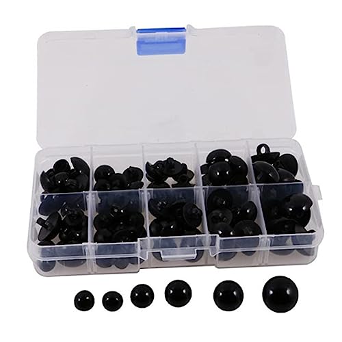 Angoily 100 Stück Schwarze Pilzknöpfe für Diy Projekte Sicherheitsaugen für Puppen Bastel und Nähzubehör zum Verzieren von Kleidung und Accessoires Angoily 100 Stück Schwarze Pilzknöpfe für Diy Projekte Sicherheitsaugen für Puppen Bastel und Nähzubehör zum Verzieren von Kleidung und Accessoires von Angoily