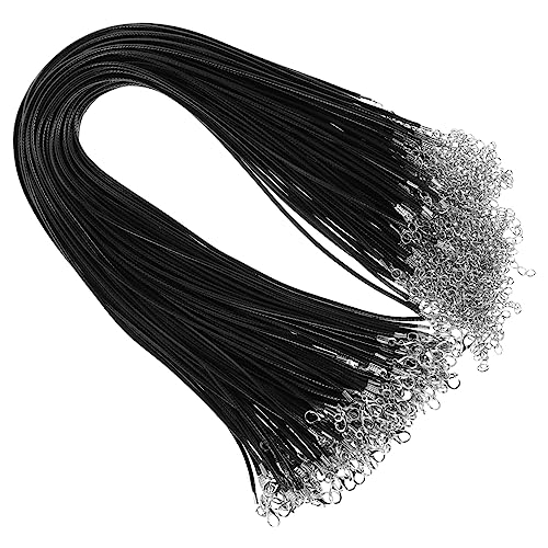 Angoily 100 Stück Schwarzes Lederband für Diy Schmuckkordel mit Karabiner Verlängert für Anhänger und Schlüsselanhänger Robust und Langlebig Angoily 100 Stück Schwarzes Lederband für Diy Schmuckkordel mit Karabiner Verlängert für Anhänger und Schlüsselanhänger Robust und Langlebig von Angoily