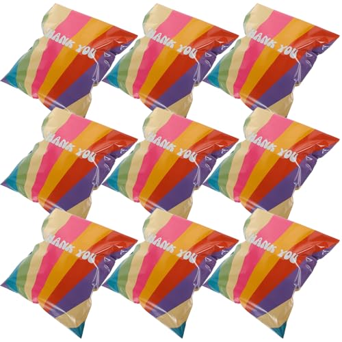 Angoily 100 Stück Selbstklebende Versandtaschen Wasserdichte und Reißfeste Versandbeutel mit Rainbow Druck für Kleidung und Angoily 100 Stück Selbstklebende Versandtaschen Wasserdichte und Reißfeste Versandbeutel mit Rainbow Druck für Kleidung und von Angoily