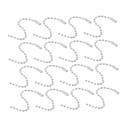 Angoily 100 Stück Silberfarbene Kugelkette Metall Perlenketten für DIY Schlüsselanhänger Schmuckherstellung Dog Tag Chains Zubehör für Bastelprojekte Angoily 100 Stück Silberfarbene Kugelkette Metall Perlenketten für DIY Schlüsselanhänger Schmuckherstellung Dog Tag Chains Zubehör für Bastelprojekte von Angoily
