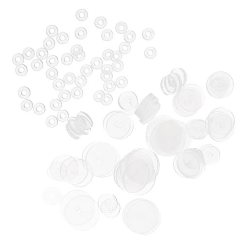 Angoily 100 Stück Silikon Ohrstecker Pads Schutzpolster Ohrclip Scheiben mit fester Fixierung Komfortables Material für DIY Ohrringe Zubehör von Angoily