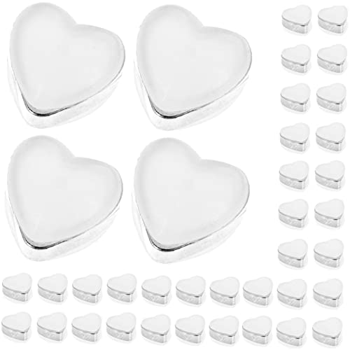 Angoily 100 Stück Silikon Ohrstecker Verschluss Herzform Flexible Langlebige Earring Stoppers Sicherer Halt für DIY Schmuckherstellung Leicht und Praktisch für Ohrstecker Zubehör von Angoily