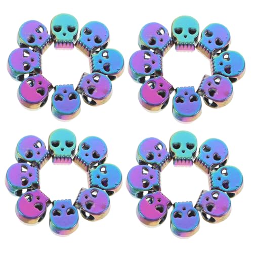 Angoily 100 Stück Skull Beads aus Robustem Legierungs-material Große Lochgröße für Einfache Schmuckherstellung Vielseitige Halloween Spacer Perlen für Armband Halskette Anhänger und DIY Angoily 100 Stück Skull Beads aus Robustem Legierungs-material Große Lochgröße für Einfache Schmuckherstellung Vielseitige Halloween Spacer Perlen für Armband Halskette Anhänger und DIY von Angoily