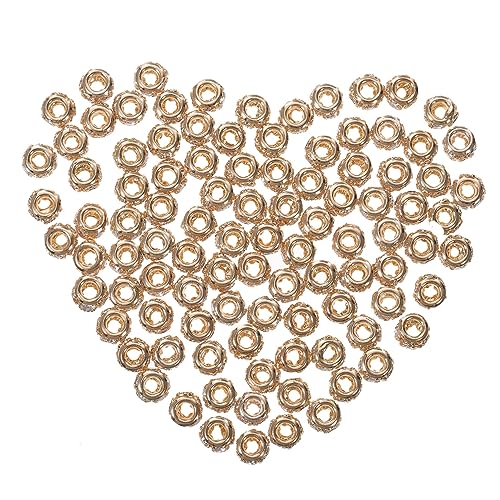 Angoily 100 Stück Strass Rondelle Spacer Perlen für Schmuckherstellung Diy Armband Zubehör Metallperlen für Bastelarbeiten Glänzende Akzentperlen für Projekte Angoily 100 Stück Strass Rondelle Spacer Perlen für Schmuckherstellung Diy Armband Zubehör Metallperlen für Bastelarbeiten Glänzende Akzentperlen für Projekte von Angoily