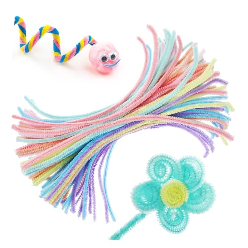 Angoily 100 Stück Teiliges Bunte Chenille Stiele Weiche Biegsame Basteldraht Stangen in Pastellfarben Flauschige DIY Zubehör für Kreative Bastelideen und Kinderhandwerk Angoily 100 Stück Teiliges Bunte Chenille Stiele Weiche Biegsame Basteldraht Stangen in Pastellfarben Flauschige DIY Zubehör für Kreative Bastelideen und Kinderhandwerk von Angoily