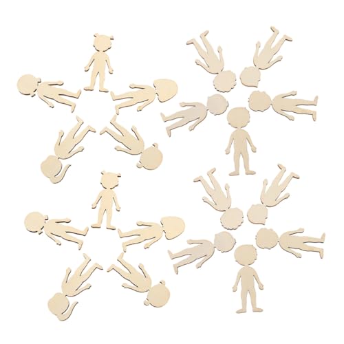 Angoily 100 Stück Teiliges DIY Holzfiguren mit Naturbelassenen Blanken Jungen und Mädchenformen Handliche Holzstücke zum Bemalen und Basteln für Kindergarten und Kreative Angoily 100 Stück Teiliges DIY Holzfiguren mit Naturbelassenen Blanken Jungen und Mädchenformen Handliche Holzstücke zum Bemalen und Basteln für Kindergarten und Kreative von Angoily