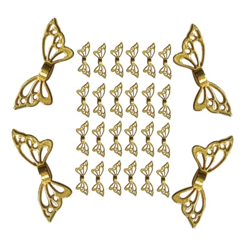 Angoily 100 Stück Teiliges Filigraner Schmetterling Anhänger aus Legiertem Hohl Gestaltet DIY Schmuckanhänger für Halsketten Bastelprojekte und Geschenkideen für Frauen von Angoily