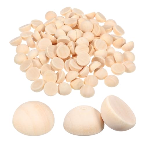 Angoily 100 Stück Teiliges Halbrunde Holzperlen Naturbelassene Glatte Halbkreiskugeln zum Basteln Vielseitig für DIY Schmuck Heimdekoration Leichte Holzkugeln für Kreative Angoily 100 Stück Teiliges Halbrunde Holzperlen Naturbelassene Glatte Halbkreiskugeln zum Basteln Vielseitig für DIY Schmuck Heimdekoration Leichte Holzkugeln für Kreative von Angoily