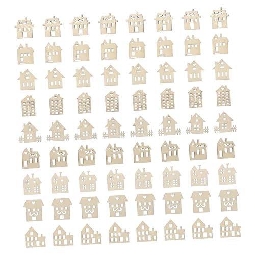 Angoily 100 Stück Teiliges Holzhaus DIY Bastelset für Glatten Blanken Holzscheiben zum Bemalen Kreative Holzstücke für Kindergarten Handbemalte Holz Deko für Jungen und Mädchen Angoily 100 Stück Teiliges Holzhaus DIY Bastelset für Glatten Blanken Holzscheiben zum Bemalen Kreative Holzstücke für Kindergarten Handbemalte Holz Deko für Jungen und Mädchen von Angoily