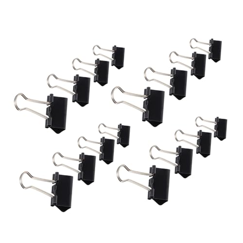 Angoily 100 Stück Teiliges Metall Binder Clips in Schwarze Büroklammern mit Langem Griff für Sicheres Dokumentenmanagement Vielseitig für Schule Büro und Zuhause Einfache Handhabung Angoily 100 Stück Teiliges Metall Binder Clips in Schwarze Büroklammern mit Langem Griff für Sicheres Dokumentenmanagement Vielseitig für Schule Büro und Zuhause Einfache Handhabung von Angoily