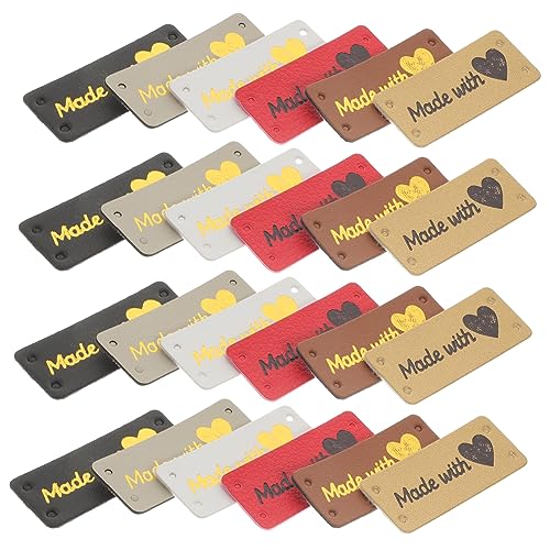 Angoily 100 Stück Teiliges PU Leder Etiketten mit Herzmotiv Dekorative Nählabels Farben Geeignet für Jeans Hüte Taschen und DIY Strickwaren Langlebig und Einfach Anzunähen Angoily 100 Stück Teiliges PU Leder Etiketten mit Herzmotiv Dekorative Nählabels Farben Geeignet für Jeans Hüte Taschen und DIY Strickwaren Langlebig und Einfach Anzunähen von Angoily