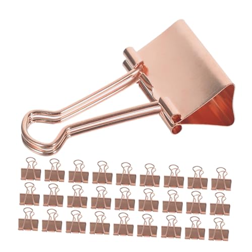 Angoily 100 Stück Teiliges Roségold Metall Binder Clips mit Starkem Halt Langlebig Elektrobeschichtet Vielseitige Büroklammern für Schule Büro und Zuhause zur Sicheren Angoily 100 Stück Teiliges Roségold Metall Binder Clips mit Starkem Halt Langlebig Elektrobeschichtet Vielseitige Büroklammern für Schule Büro und Zuhause zur Sicheren von Angoily