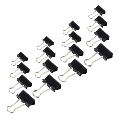 Angoily 100 Stück Teiliges Schwarzer Metall-binderclips Langlebige Büroklammern mit Langem Bügel für Einfaches Umblättern Feste Dokumentenhalterung und Effizientes Sortieren von Papieren Angoily 100 Stück Teiliges Schwarzer Metall-binderclips Langlebige Büroklammern mit Langem Bügel für Einfaches Umblättern Feste Dokumentenhalterung und Effizientes Sortieren von Papieren von Angoily