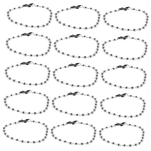 Angoily 100 Stück Teiliges Silber Kugelkette Langlebige Farbbeständige Verstellbare Schmuckperlenkette für DIY Schmuckherstellung Vielseitig Einsetzbar für Erwachsene Modisches Zubehör von Angoily