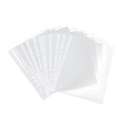 Angoily 100 Stück Transparente Dokumentenordner Reißfeste Wasserfeste PP Klarsichthüllen Praktische Dokumentenablage für Büro und Schule Leichte Strapazierfähige Aktenhüllen von Angoily