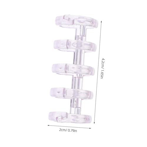 Angoily 100 Stück Transparente Kleine Binder-ringe aus Kunststoff Offene Binder-clips für Notizbücher Karteikarten und Papierbefestigung Wiederverwendbare Ringbindung für Büroorganisation von Angoily