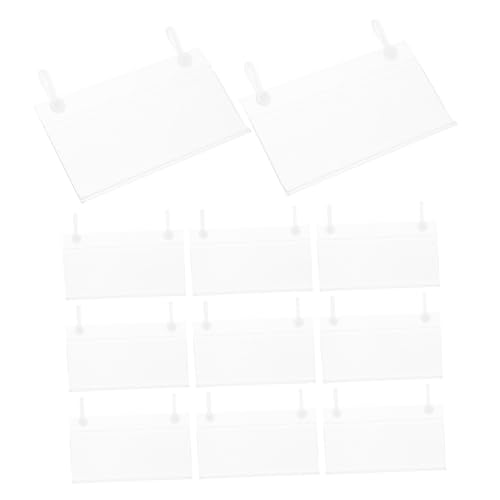 Angoily 100 Stück Transparente PVC Preisschildhalter mit Doppelhaken Stabiler Schnappverschluss Drahtregal-etikettenclips für Aufbewahrungsboxen Verkaufsschilder Vielseitig Einsetzbar im Angoily 100 Stück Transparente PVC Preisschildhalter mit Doppelhaken Stabiler Schnappverschluss Drahtregal-etikettenclips für Aufbewahrungsboxen Verkaufsschilder Vielseitig Einsetzbar im von Angoily