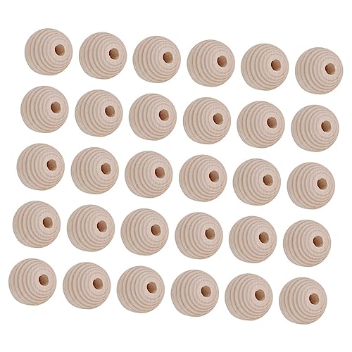 Angoily 100 Stück Unfertige Holzperlen für Diy Kinderhandwerk Naturholz Fädelperlen für Armbänder und Schmuckherstellung Sicher für Einsatz im Klassenzimmer Angoily 100 Stück Unfertige Holzperlen für Diy Kinderhandwerk Naturholz Fädelperlen für Armbänder und Schmuckherstellung Sicher für Einsatz im Klassenzimmer von Angoily
