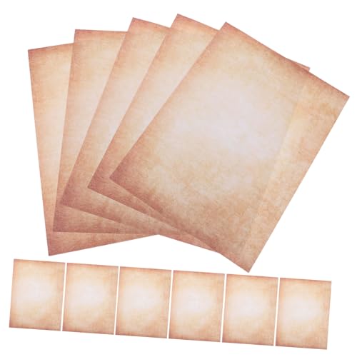 Angoily 100 Stück Vintage Briefpapier Beidseitig Bedruckt Robustes Tintenfreundliches Schreib und Druckpapier für Einladungen Urkunden und Diy Bastelprojekte mit Antikem Design Angoily 100 Stück Vintage Briefpapier Beidseitig Bedruckt Robustes Tintenfreundliches Schreib und Druckpapier für Einladungen Urkunden und Diy Bastelprojekte mit Antikem Design von Angoily