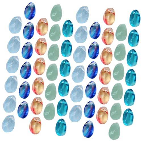 Angoily 100 Stück Wasser Tropfen Glasperlen Bunte Lose Perlen für Schmuckherstellung DIY Charms Spacer für Armbänder Halsketten Bastelperlen Zubehör von Angoily