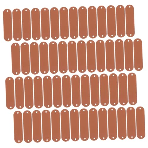 Angoily 100 Stück leere Etiketten Artikel Kleidungsanhänger und -etiketten warnweste personalisiert säckchen individuelle Kleidungsetiketten benutzerdefinierte Tags für Kleidung Kunstleder von Angoily