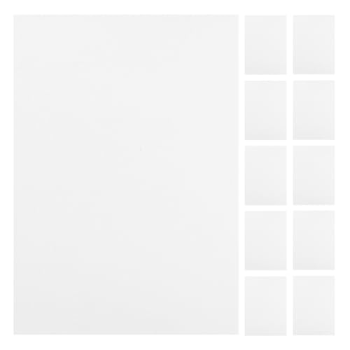 Angoily 100 weiße Schaumstoffplatten: A4-Bastelschaumstoff-Papierplatten zum Basteln von Weihnachtskarten, Basteln, Drucken, DIY-Projekten, Stempeln, Klassenzimmerbuchungen von Angoily