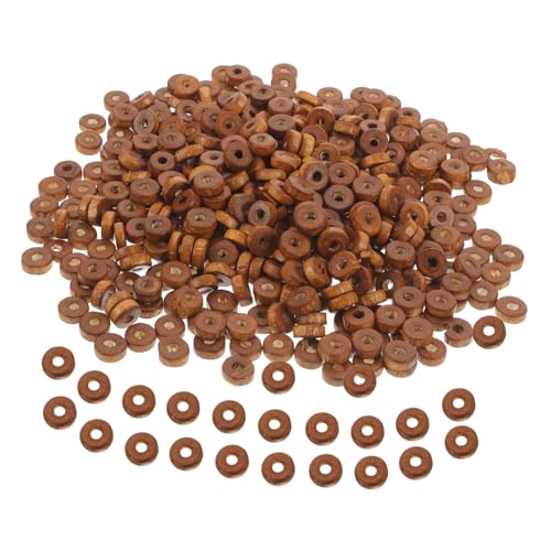 Angoily 1000 Stück Holzperlen mit Flach Ovale Spacer Perlen in Kaffeebraun Langlebige DIY Bastelperlen für Schmuckherstellung Armband und Halsketten Zubehör Angoily 1000 Stück Holzperlen mit Flach Ovale Spacer Perlen in Kaffeebraun Langlebige DIY Bastelperlen für Schmuckherstellung Armband und Halsketten Zubehör von Angoily